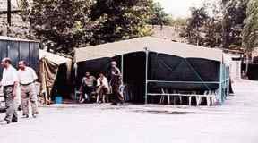 Azeri traditions - Funeral tent in Baku